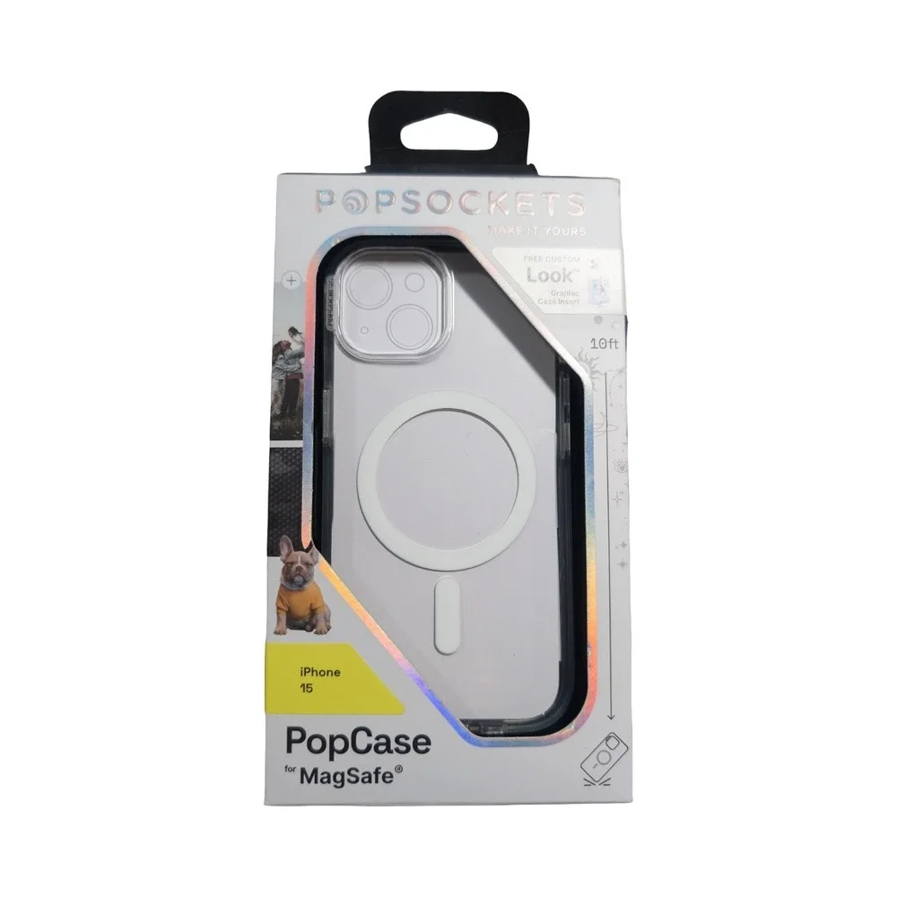 C3-O PopSockets PopCase‎ w/Magsafe for iPhone 15 - Clear